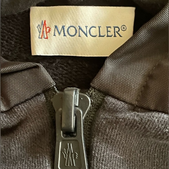 Moncler Kids Black Zip-Up Hoodie Jacket | Size 12A | Designer Youth Outerwear - Picture 3 of 8